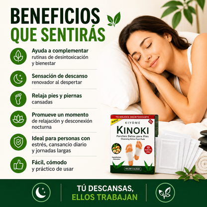 20 Parches Detox Kinoki - Desperta Liviano y Renovado cada Mañana