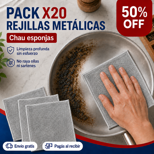 Pack de 20 Rejillas Metalicas - No daña ollas